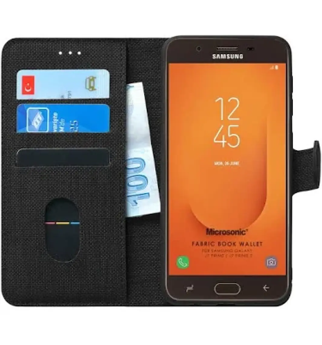 Kvy Samsung Galaxy J7 Prime 2 Spor Kumaş Cüzdan Kılıf  Ekran Koruyucu