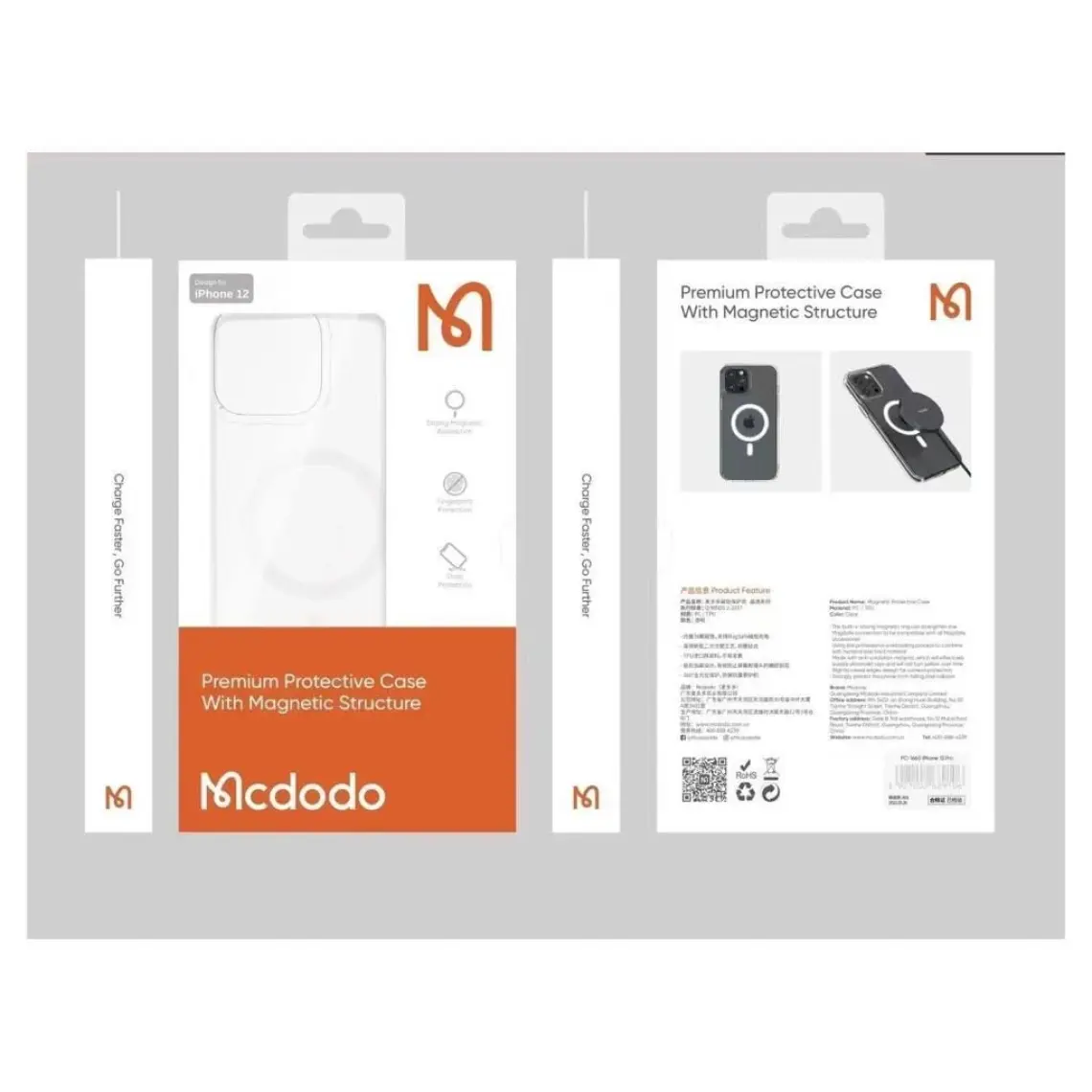 Mcdodo Apple iPhone 14 Pro Max Uyumlu Şeffaf Magsafe Kılıf PC-3093