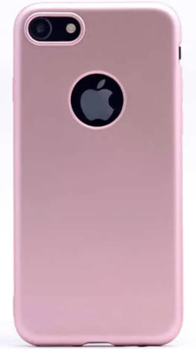 Case 4U Apple iPhone 8 Plus Kılıf Klasik Mat Renkli Yumuşak Premier Silikon Siyah