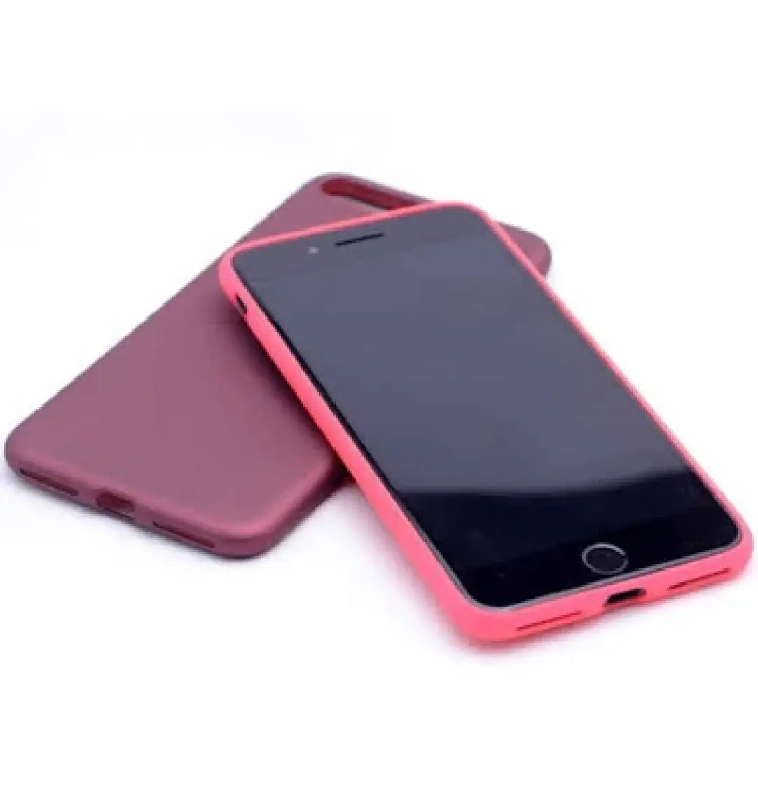 Case 4U Apple iPhone 8 Plus Kılıf Klasik Mat Renkli Yumuşak Premier Silikon Siyah