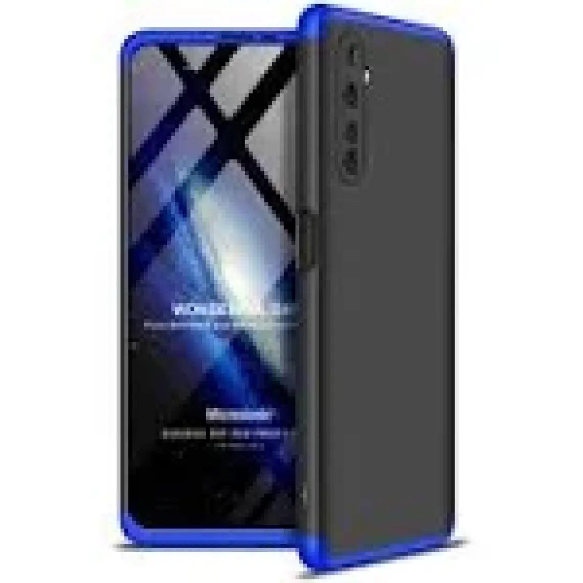 Realme 6 Kılıf 360 Derece Tam Koruma Sert Mika Orijinal AYS GKK Darbe Emici Kapak