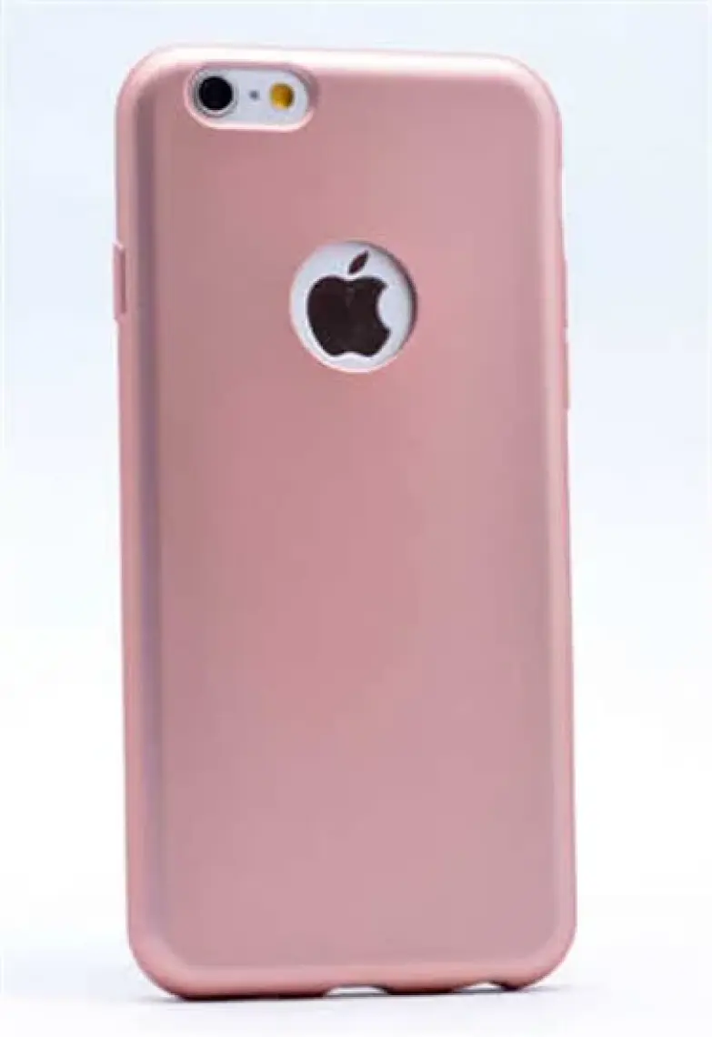 Case 4U Apple iPhone 6 Kılıf Klasik Mat Renkli Yumuşak Premier Silikon Rose Gold