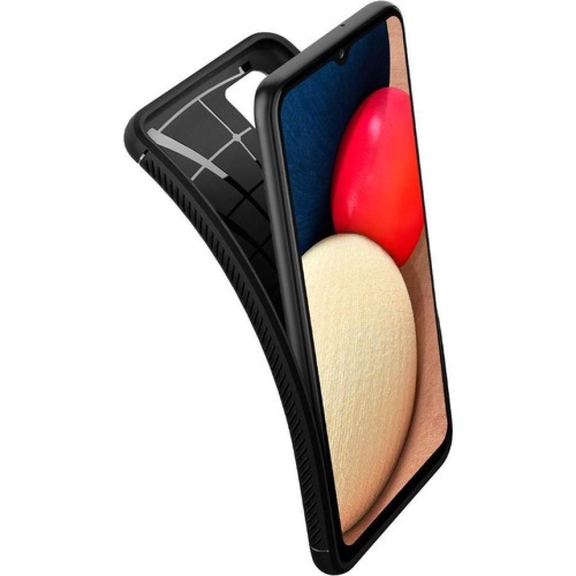 Spigen Galaxy F02s / M02s / A02s Kılıf Rugged Armor Matte Black - ACS03047