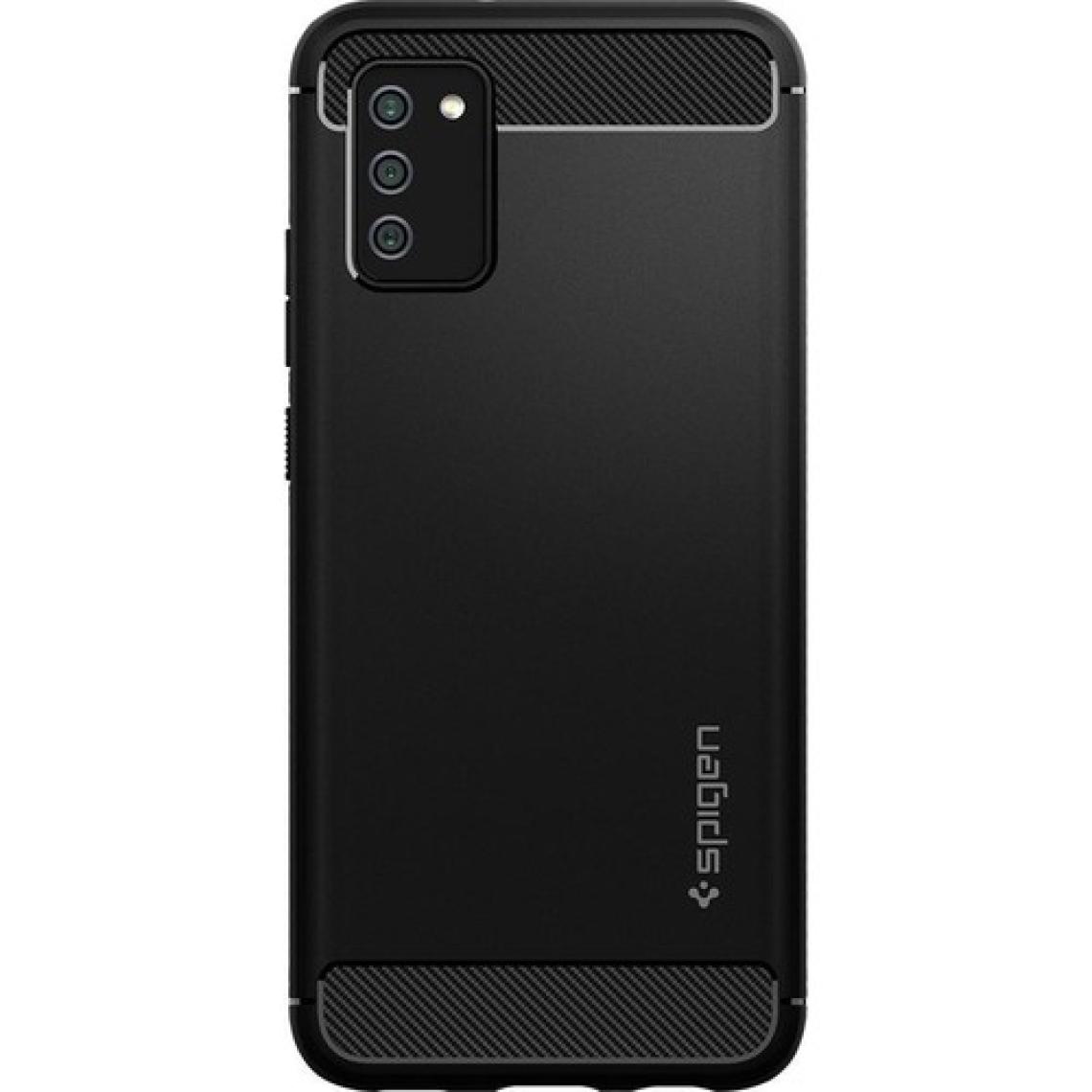 Spigen Galaxy F02s / M02s / A02s Kılıf Rugged Armor Matte Black - ACS03047