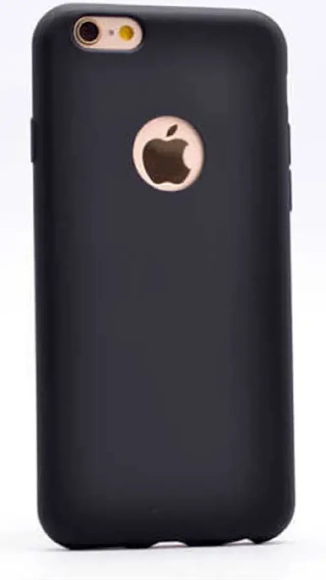 Case 4U Apple iPhone 6 Kılıf Klasik Mat Renkli Yumuşak Premier Silikon Siyah