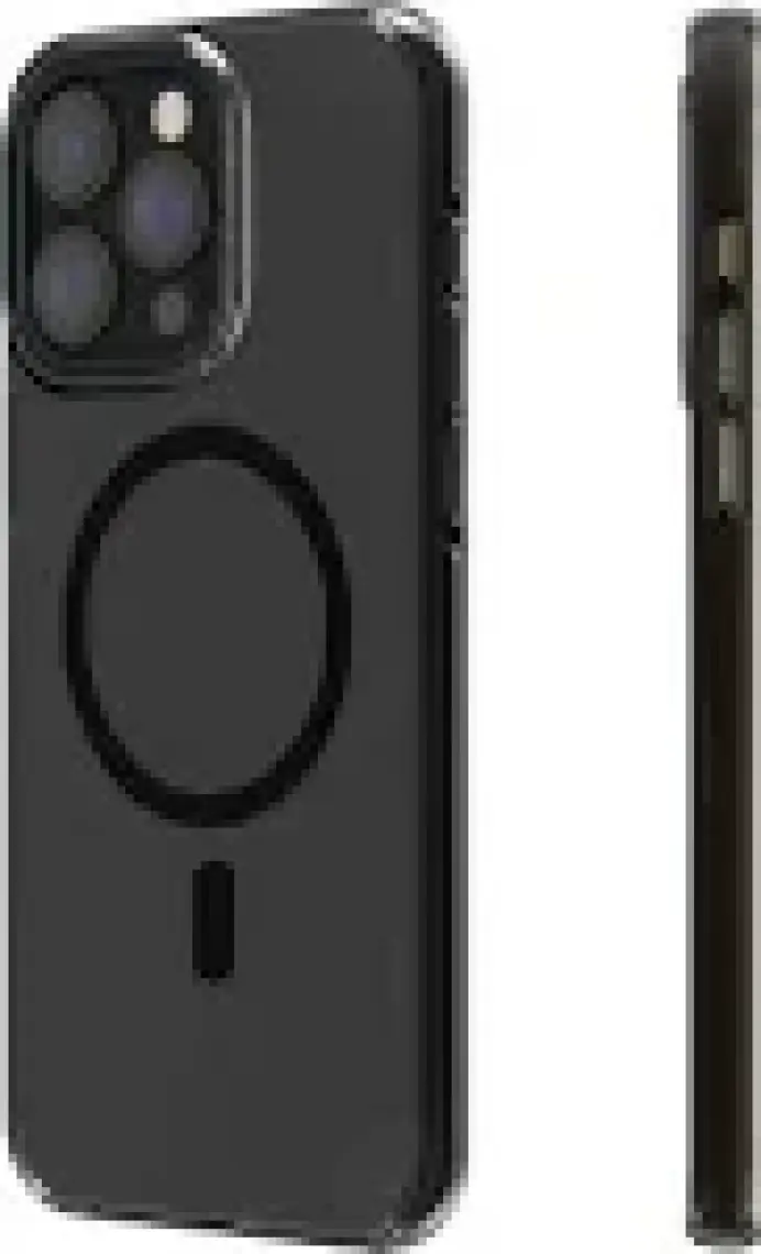 YoungKit iPhone 14 Pro Max Uyumlu Kılıf Magsafe Şarj Özellikli Şeffaf Youngkit Crystal Shield Kapak Siyah