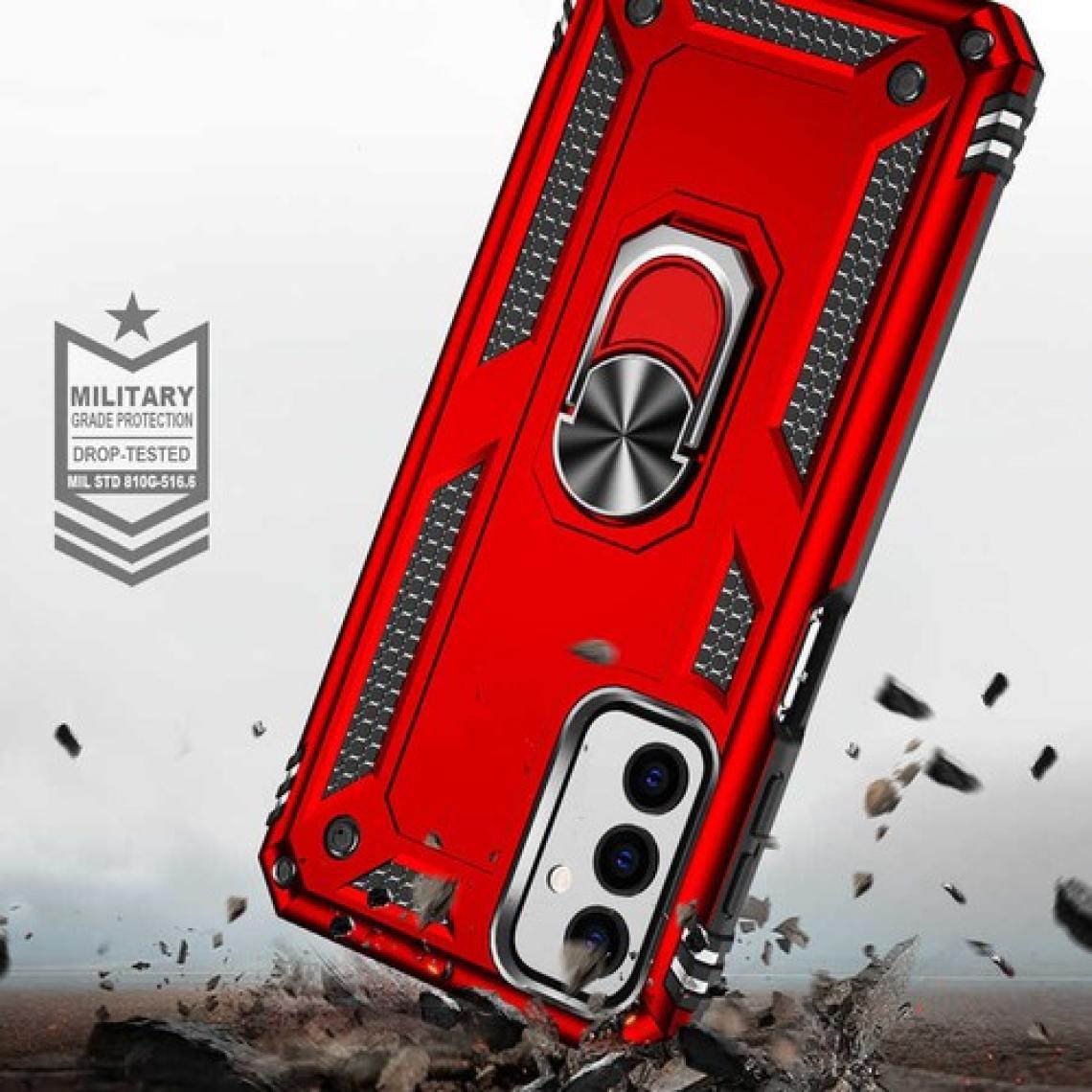 CoverZone Galaxy M23 ile Uyumlu Kılıf Shockprof Yüzük Tutuculu Vega Siyah