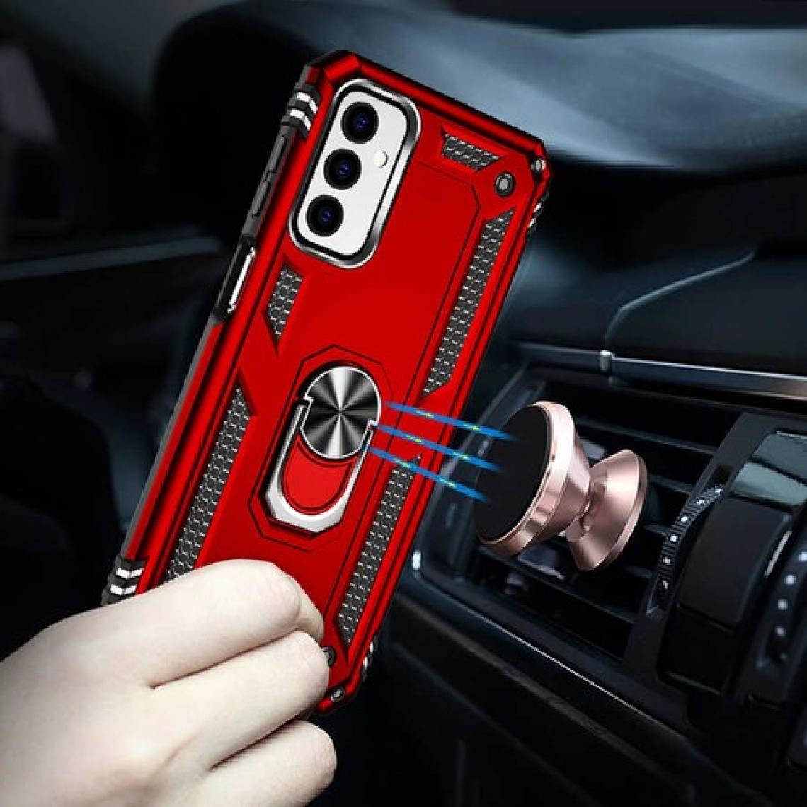 CoverZone Galaxy M23 ile Uyumlu Kılıf Shockprof Yüzük Tutuculu Vega Siyah
