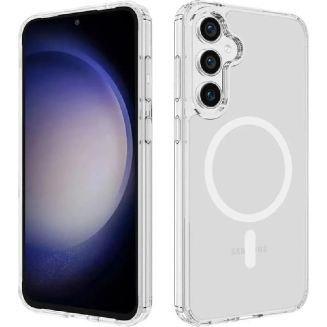 HappyCase Samsung Galaxy S23 Fe Kılıf Kamera Çıkıntılı Magsafe Wireless Şarj Sert Şeffaf Darbe Emici Kapak
