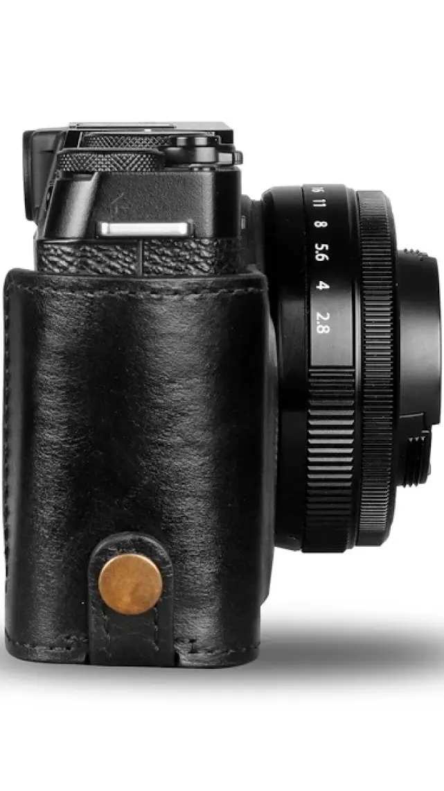 Megagear Fujifilm X-E4 Gerçek Deri Yarım Kamera Çantası