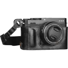 Megagear Fujifilm X-E4 Gerçek Deri Yarım Kamera Çantası