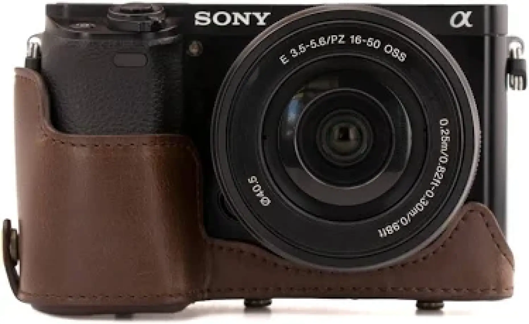 MegaGear Sony Alpha A6000 A6300(16-50mm) Suni Deri Kamera Çantası