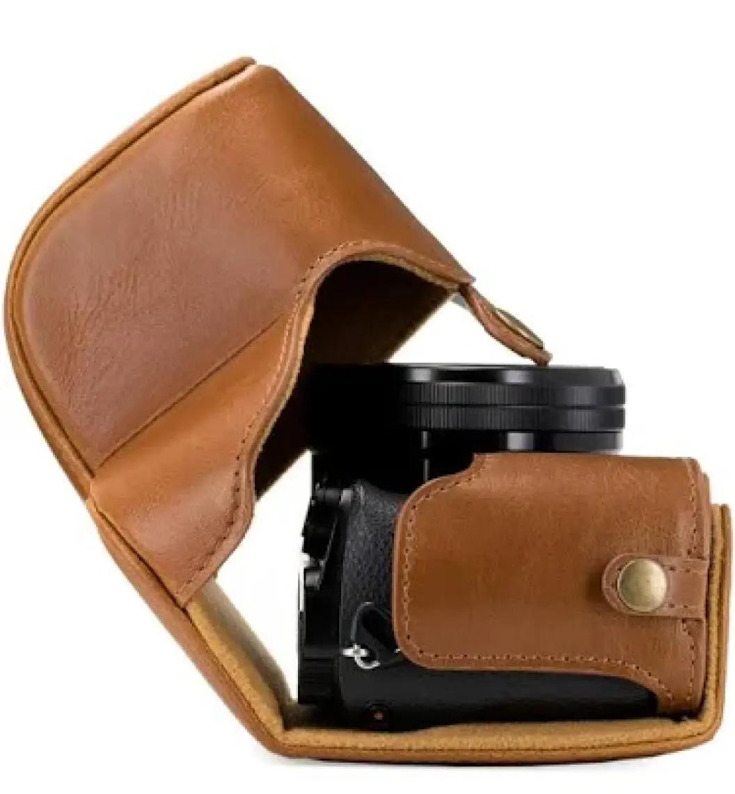 MegaGear Sony Alpha A6000 A6300(16-50mm) Suni Deri Kamera Çantası
