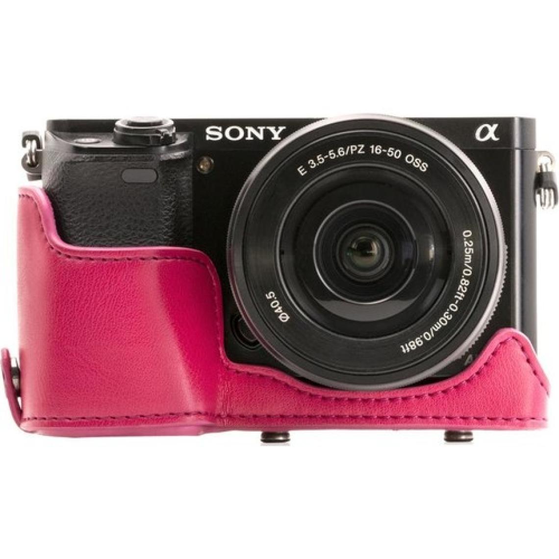 MegaGear Sony Alpha A6000 A6300(16-50mm) Suni Deri Kamera Çantası