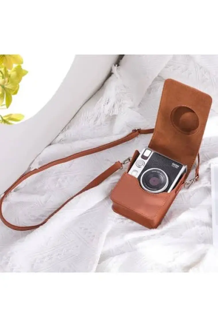 Fujifilm Instax Mini Evo Kahverengi Askılı Deri Çanta