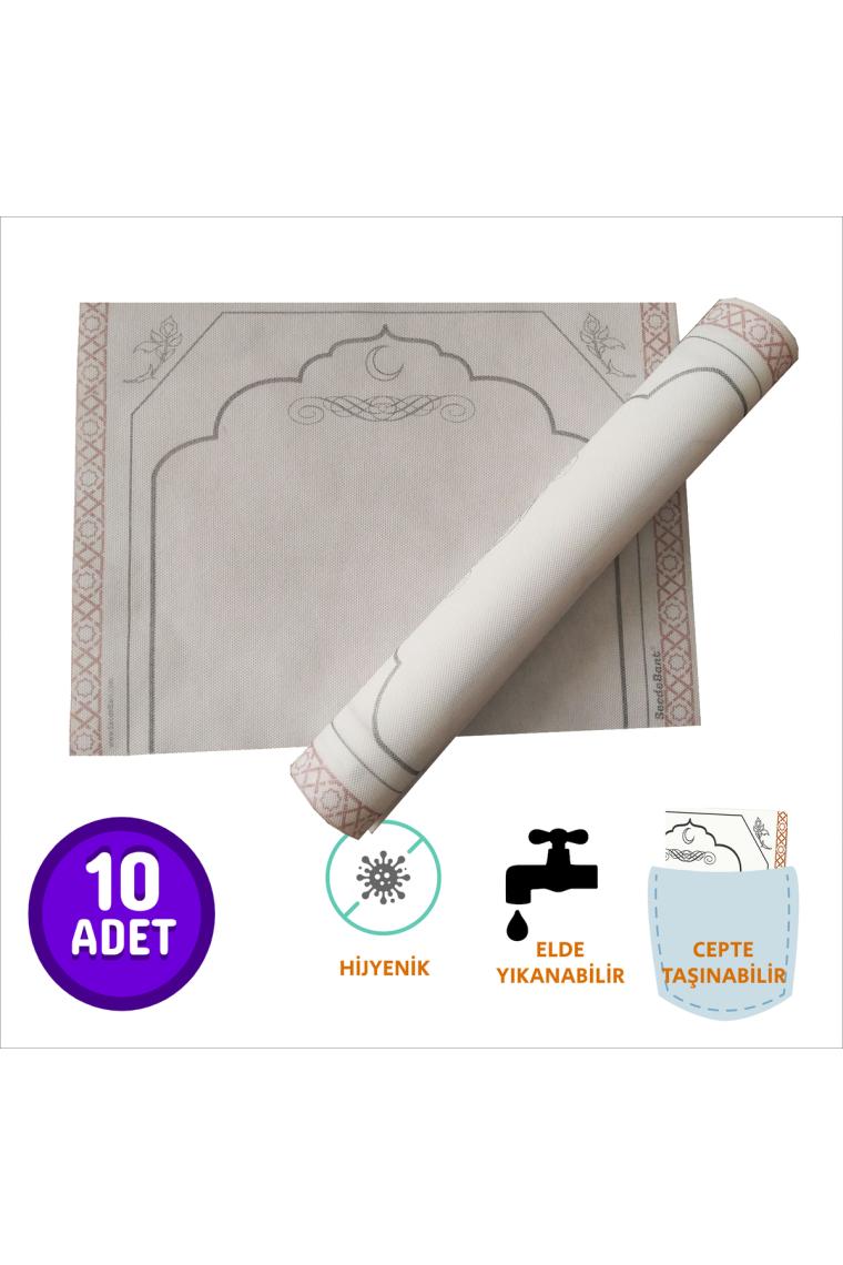 Secdebant Perisfer Yıkanabilir Tek Kullanımlık Seccade Antibakteriyel Kumaş Cep Boy 30X40 cm 10'lu Rulo