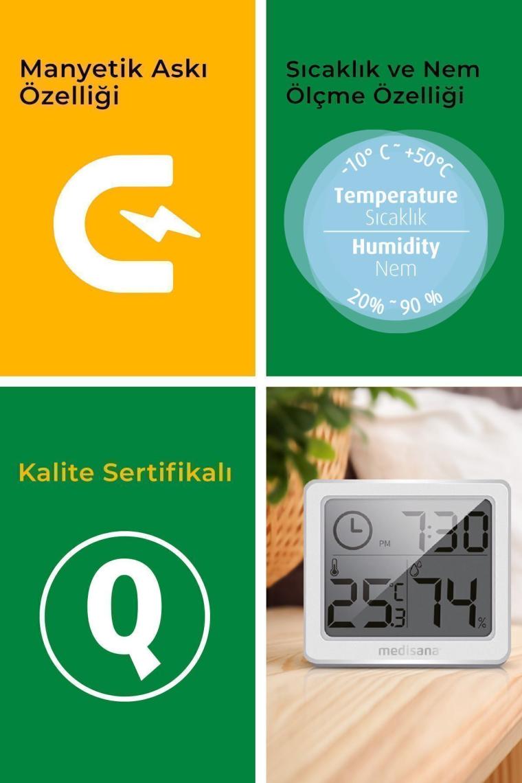 Medisana 60081 Oda İçi Termometre Nem Ölçer