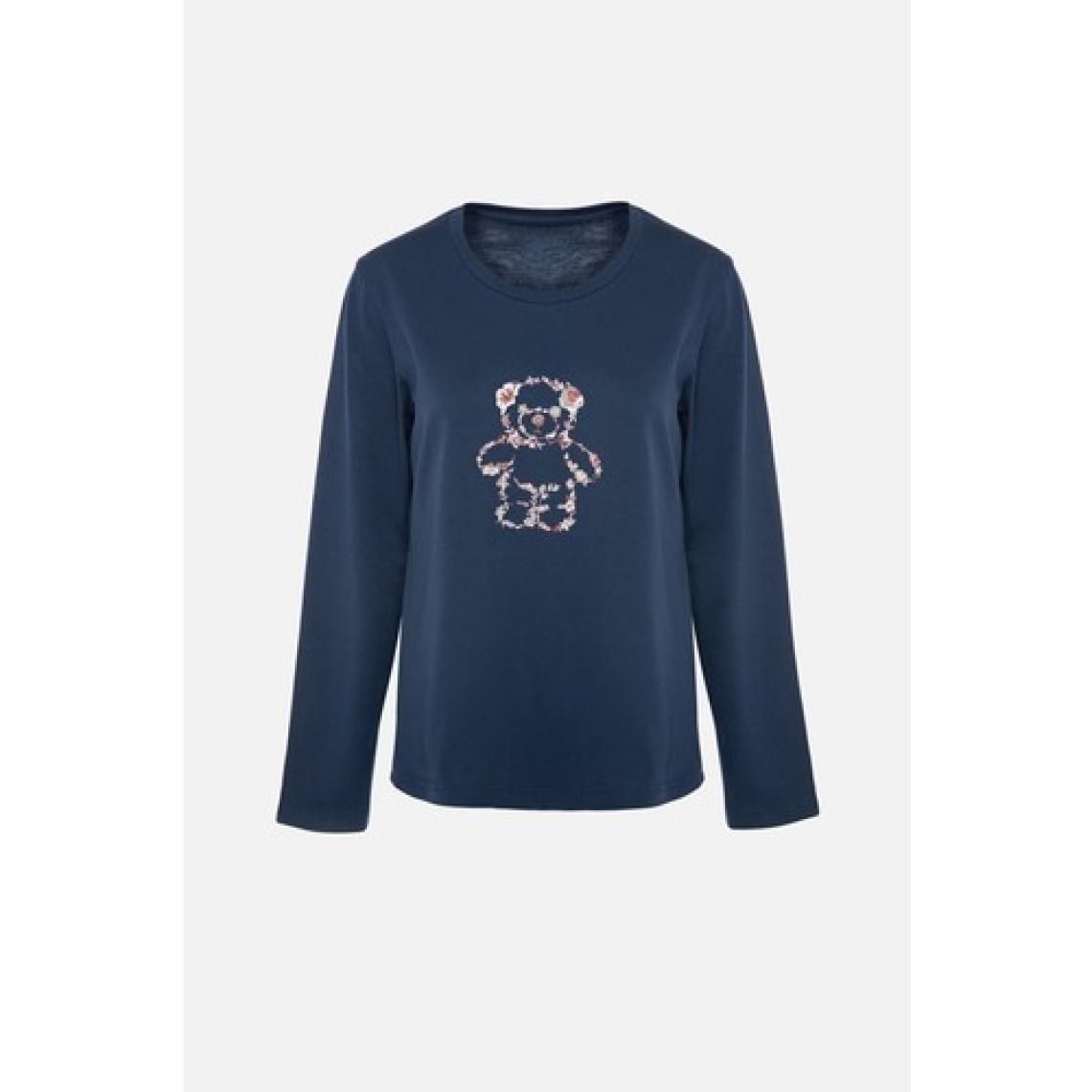 Kadın Çiçek Desenli Uzun Kollu Pijama Takımı