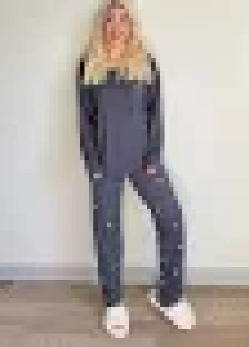 Pijama Evi Antrasit Ay Yıldız Desenli Bambu Uzun Kol Kadın Pijama Takımı