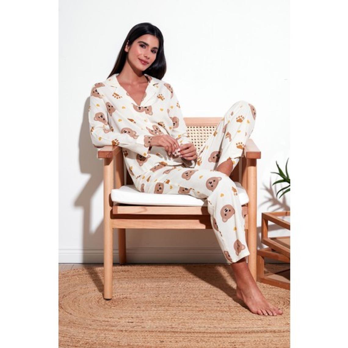 Lela Reguar Fit Yumuşak Dokulu Pijama Takımı Bayan Pijama Takımı 611PT288Y