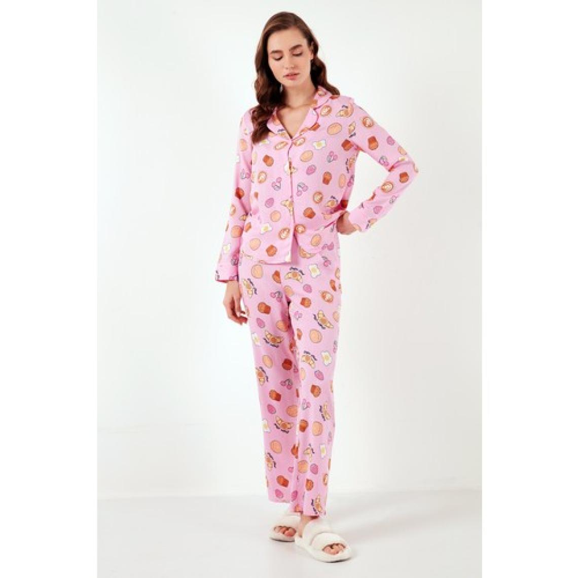 Lela Reguar Fit Yumuşak Dokulu Pijama Takımı Bayan Pijama Takımı 611PT288Y