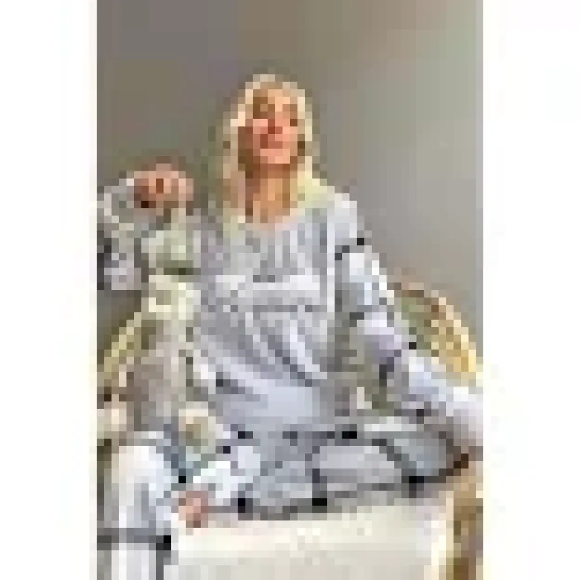 Pijama Evi Deep Chic Desenli Kadın Peluş Pijama Takımı