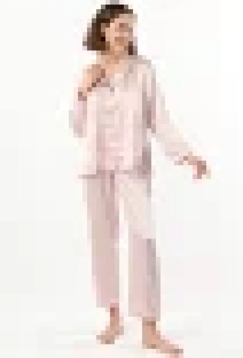 Pierre Cardin 1200 Kadın Saten Pijama Takımı-Lacivert