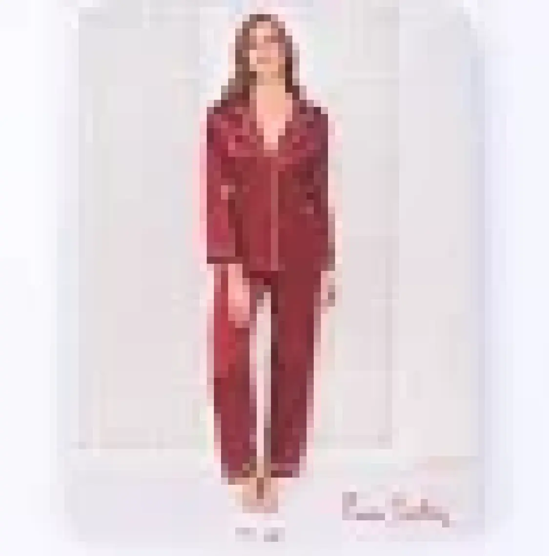 Pierre Cardin 1200 Kadın Saten Pijama Takımı-Lacivert