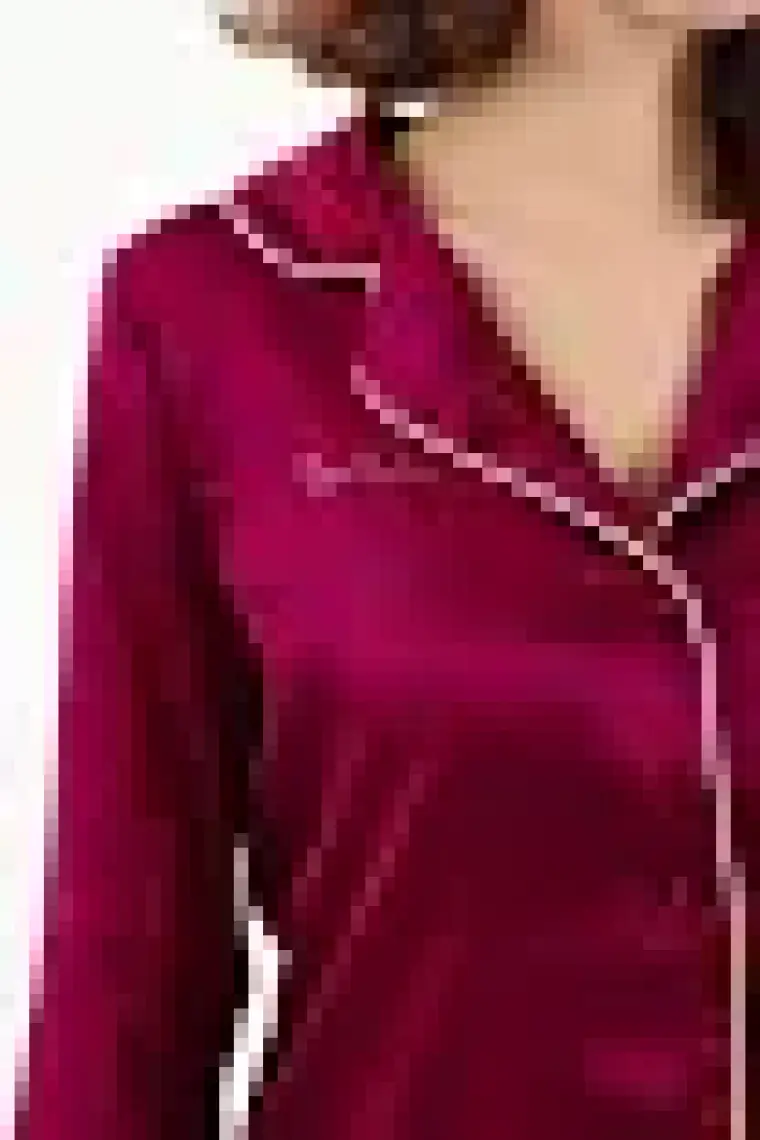 Pierre Cardin 1200 Kadın Saten Pijama Takımı-Lacivert