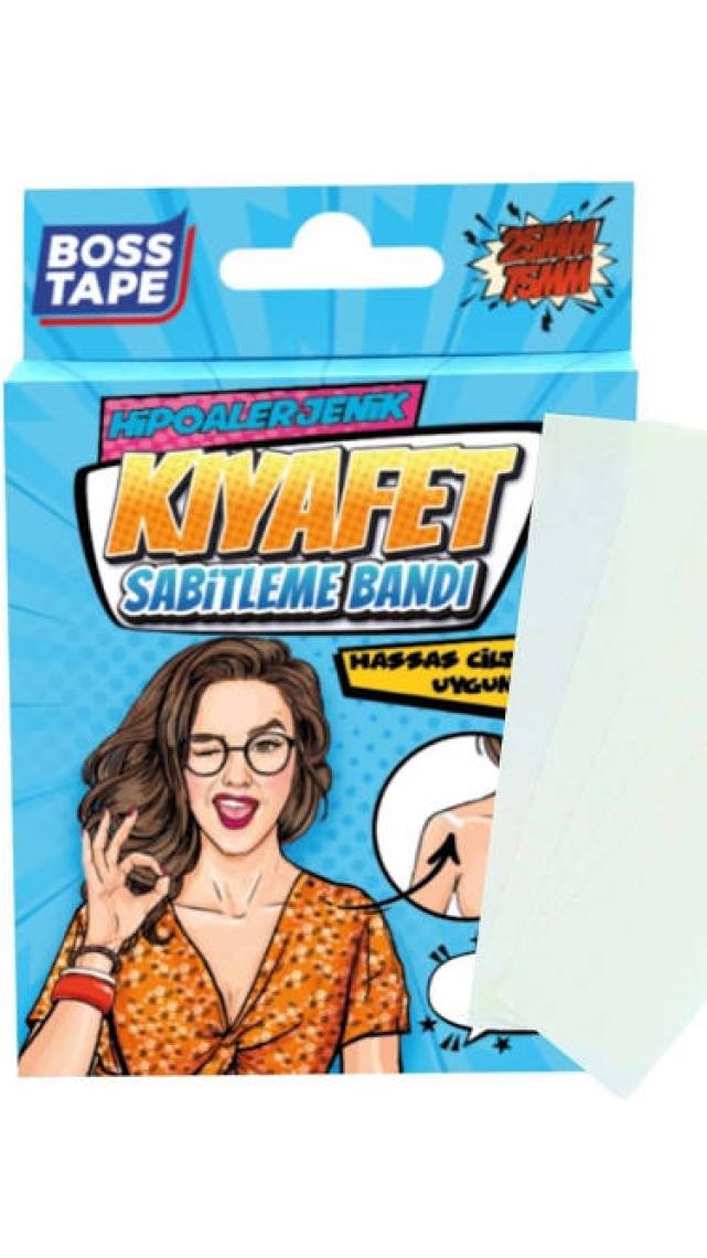 Boss Tape 24'lü Kıyafet Sabitleme Bandı Dekolte Elbise Gelinlik Straplez Sabitleyici