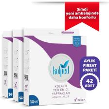 Kolped Hipoalerjenik Koltuk Altı Ter Emici Pedler - 42 Adet, Süper Emici, Hafif ve Dayanıklı