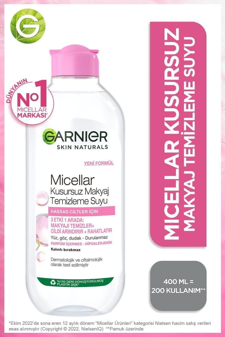 Garnier Micellar Hassas Ciltler Kusursuz Makyaj Temizleme Suyu 400 ml