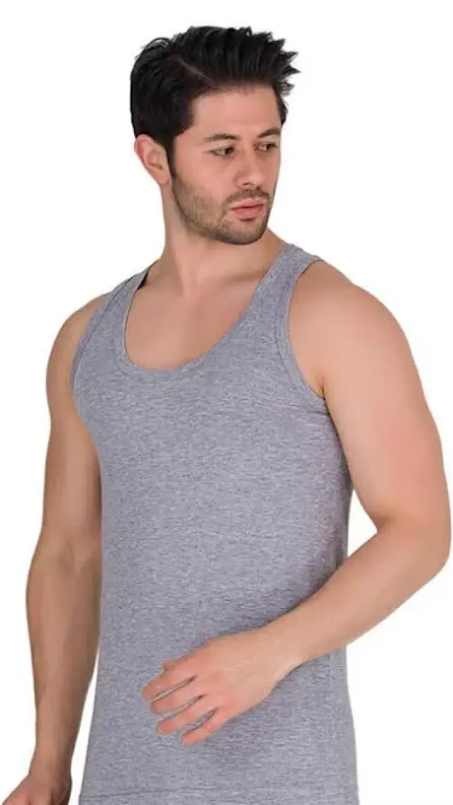 Berrak 1029 Likralı Erkek Rambo Atlet Gri Melanj