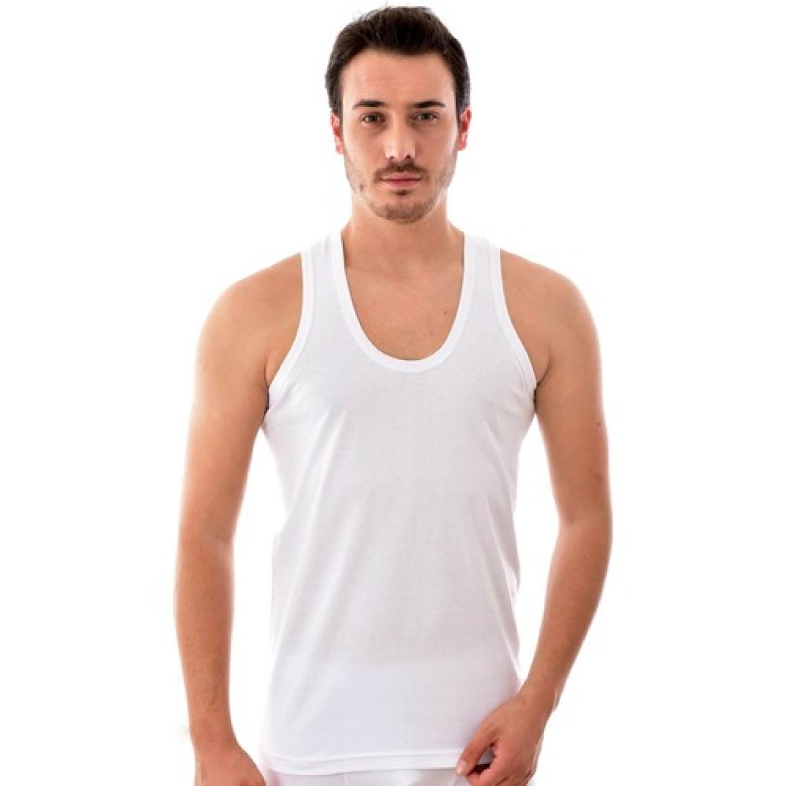 Seher 6 Adet  0001 Erkek Penye Askılı Atlet Beyaz