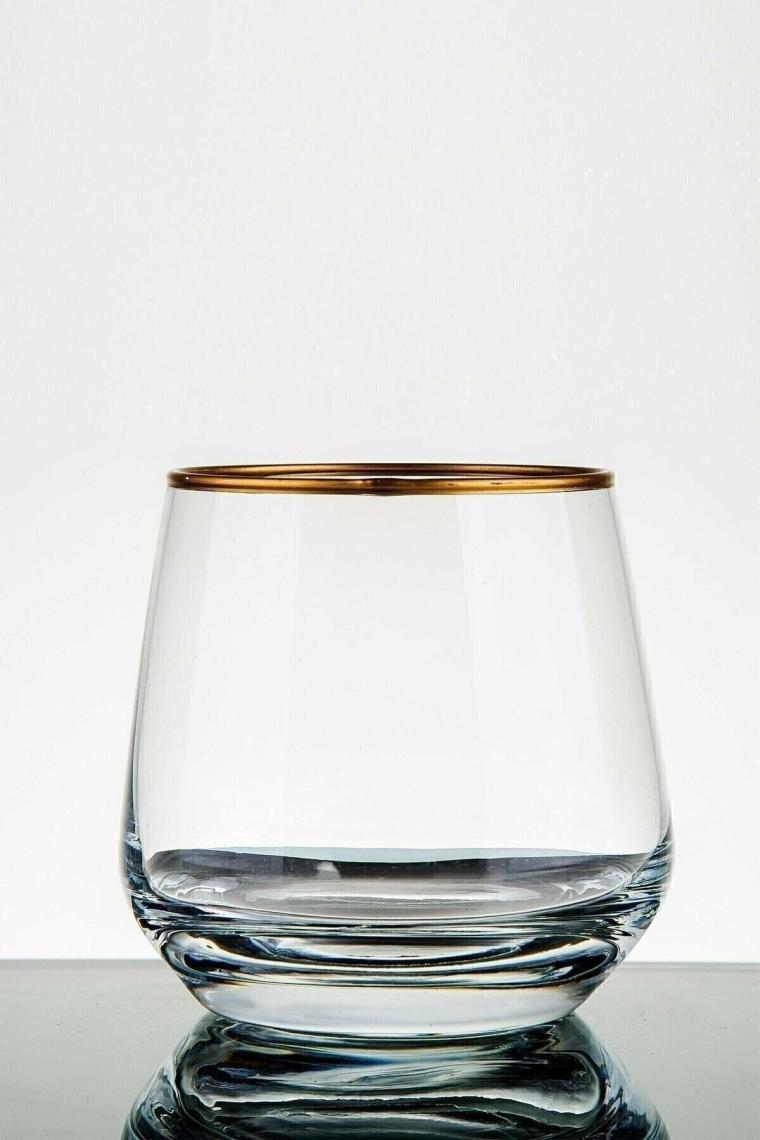 S&k Glass 61 Parça 12 Kişilik Çeyiz Seti Su Takımı (ALTIN YALDİZLİ)