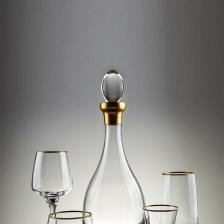 S&k Glass 61 Parça 12 Kişilik Çeyiz Seti Su Takımı (ALTIN YALDİZLİ)