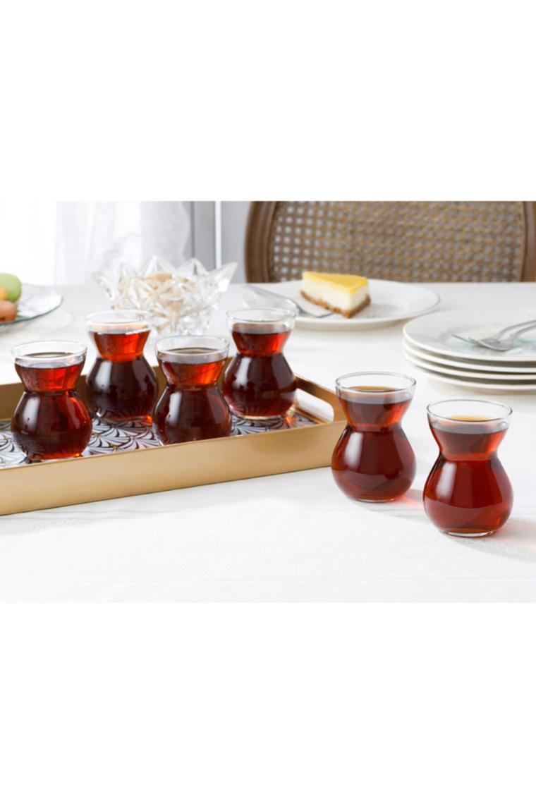 Etnik Cam 6'lı Çay Bardağı 140 ml