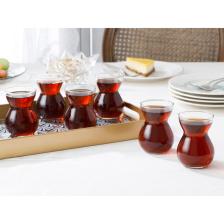 Etnik Cam 6'lı Çay Bardağı 140 ml