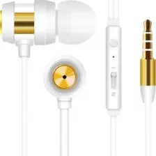 Snopy SN-J01 Mobil Telefon Uyumlu Kulak İçi Beyaz/Gold Mikrofonlu Kulaklık