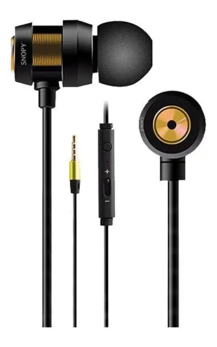 Snopy SN-J01 Mobil Telefon Uyumlu Kulak İçi Beyaz/Gold Mikrofonlu Kulaklık