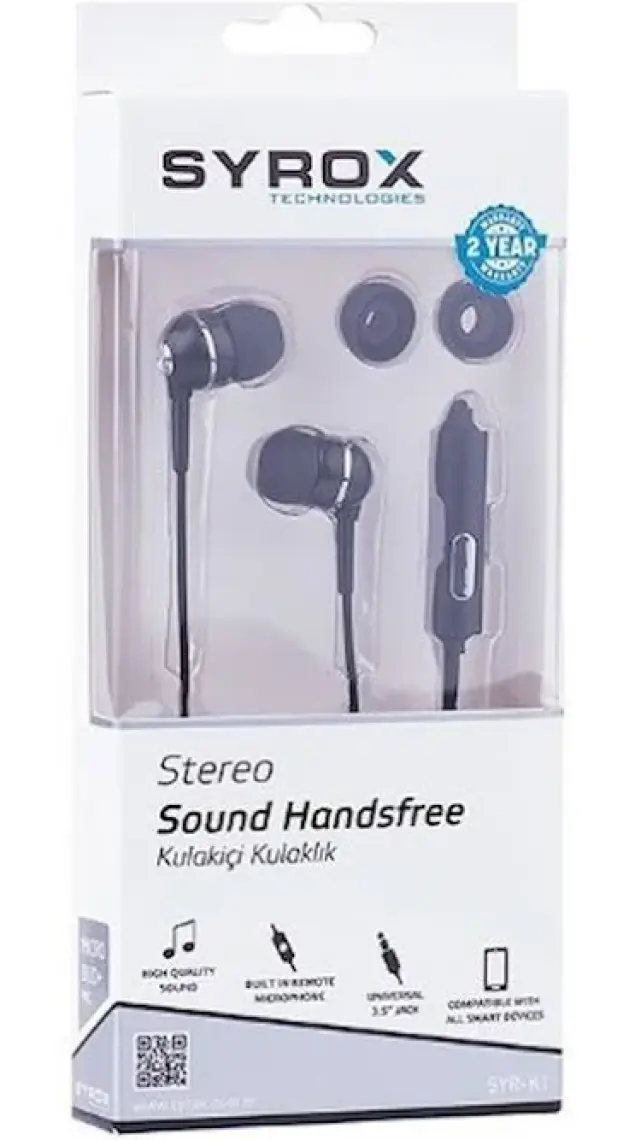 Syrox K1 Mikrofonlu Kulakiçi Kulaklık