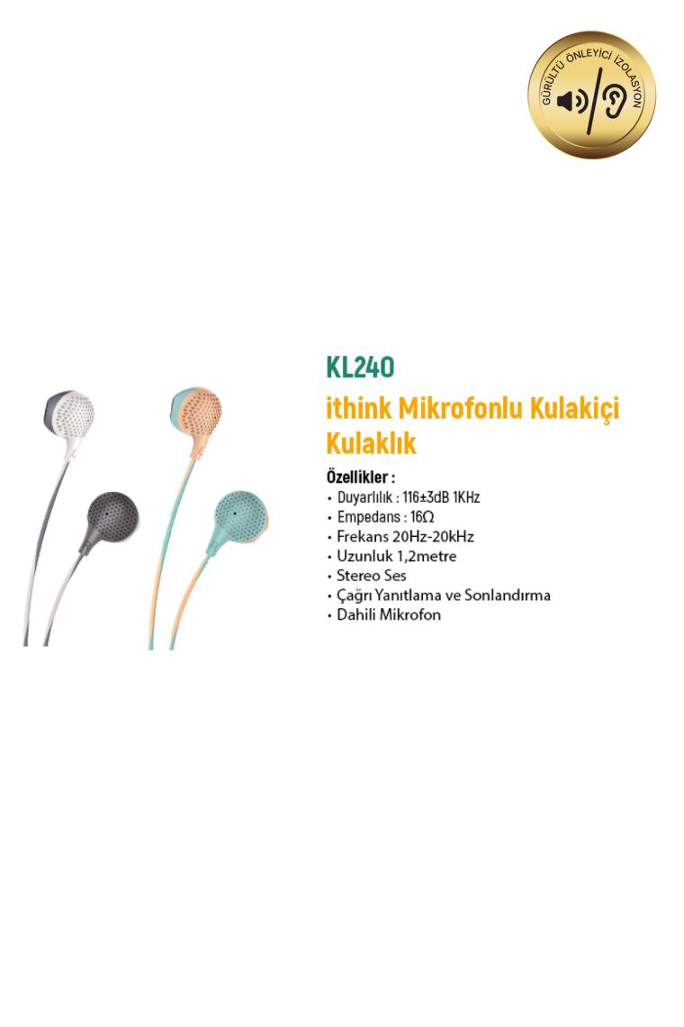 Ithink KL240 Mikrofonlu Kulakiçi Kulaklık