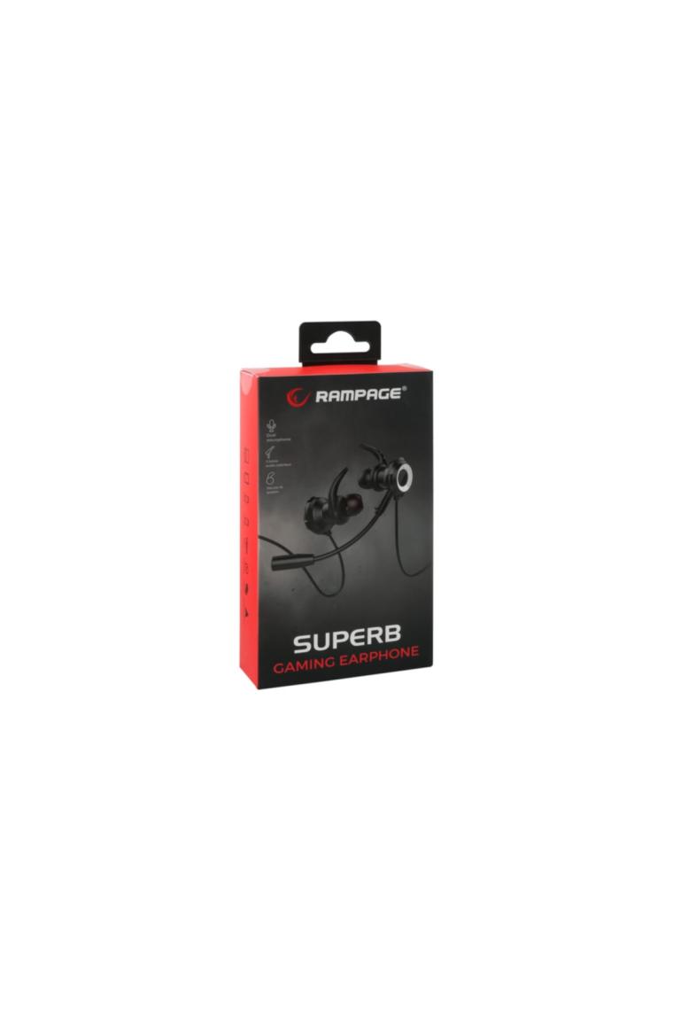 Rampage RM-K21 SUPERB 3,5mm Gaming Siyah Kulak İçi Mikrofonlu Kulaklık