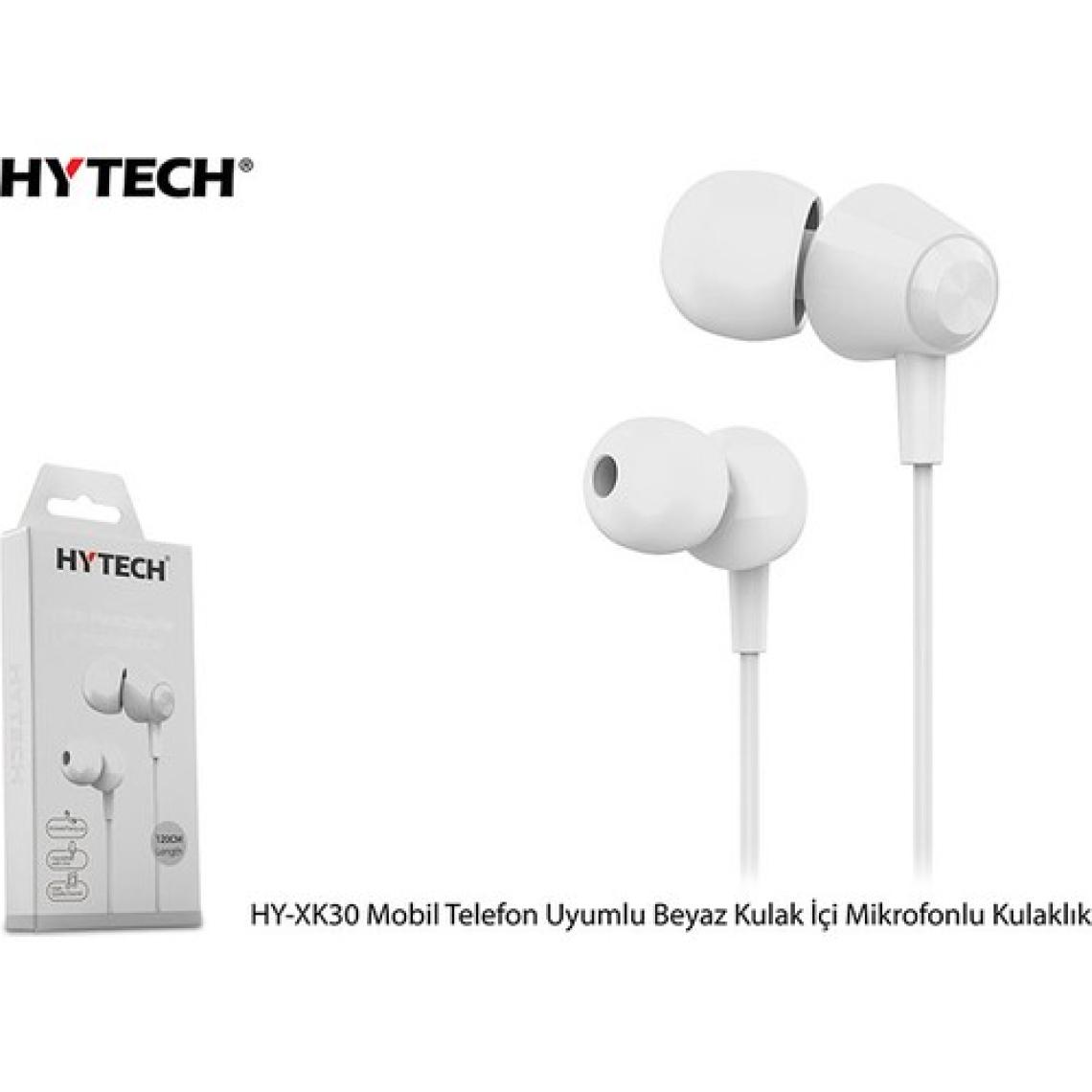 Hytech HY-XK30 Mobil Telefon Uyumlu Kulak İçi Mikrofonlu Beyaz Kablolu Kulaklık