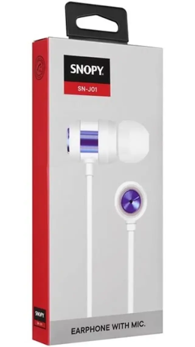 Snopy SN-J01 Mobil Telefon Uyumlu Kulak içi Siyah/Gümüş Mikrofonlu Kulaklık