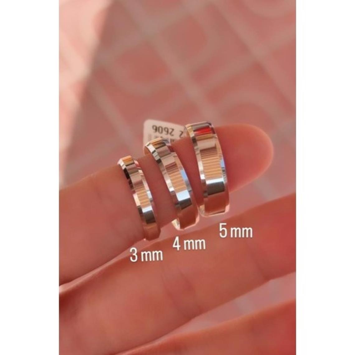 Takı Dükkanı 4mm Yanı Kesik Gümüş Klasik Alyans Söz Nişan Yüzüğü WR89