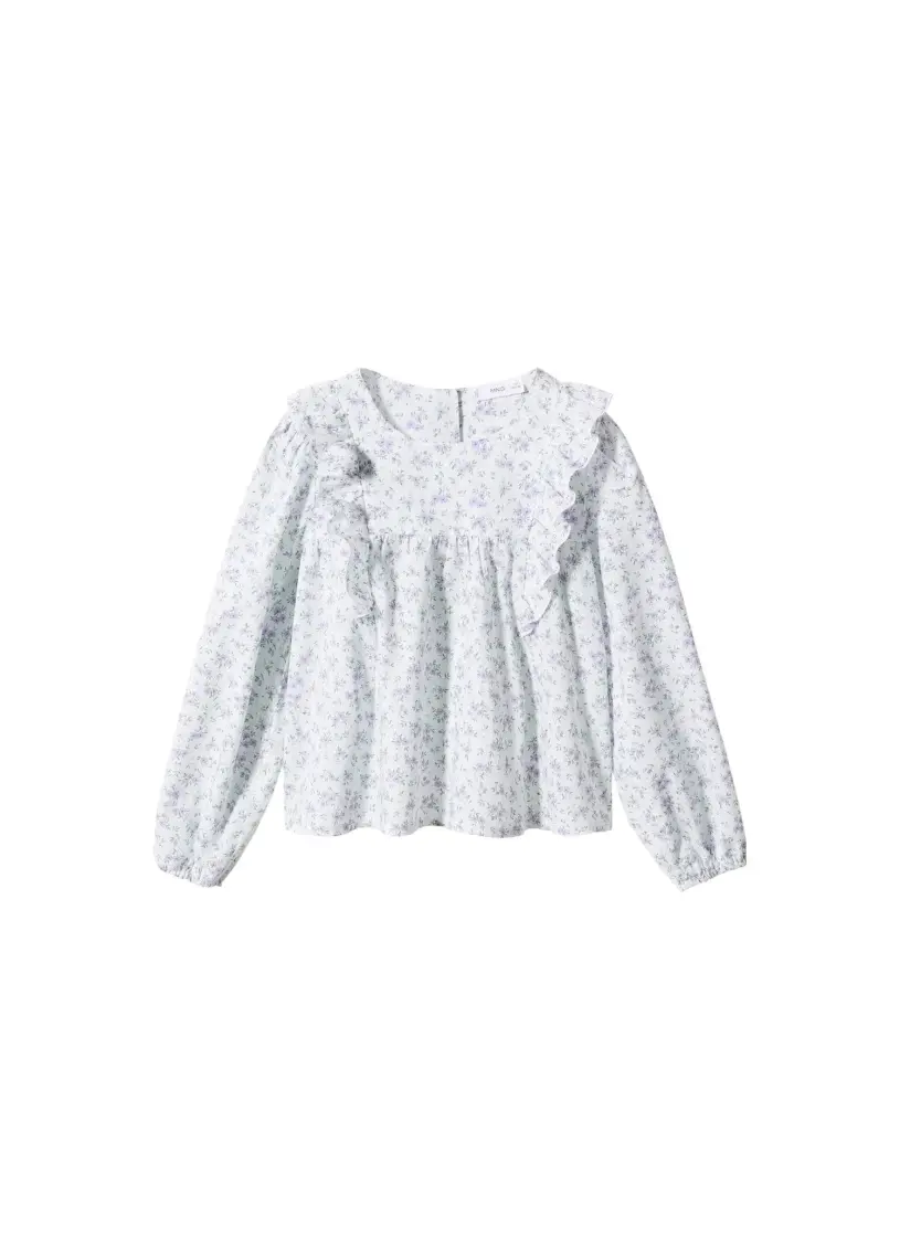 Mango Kids Çiçekli Fırfırlı Bluz