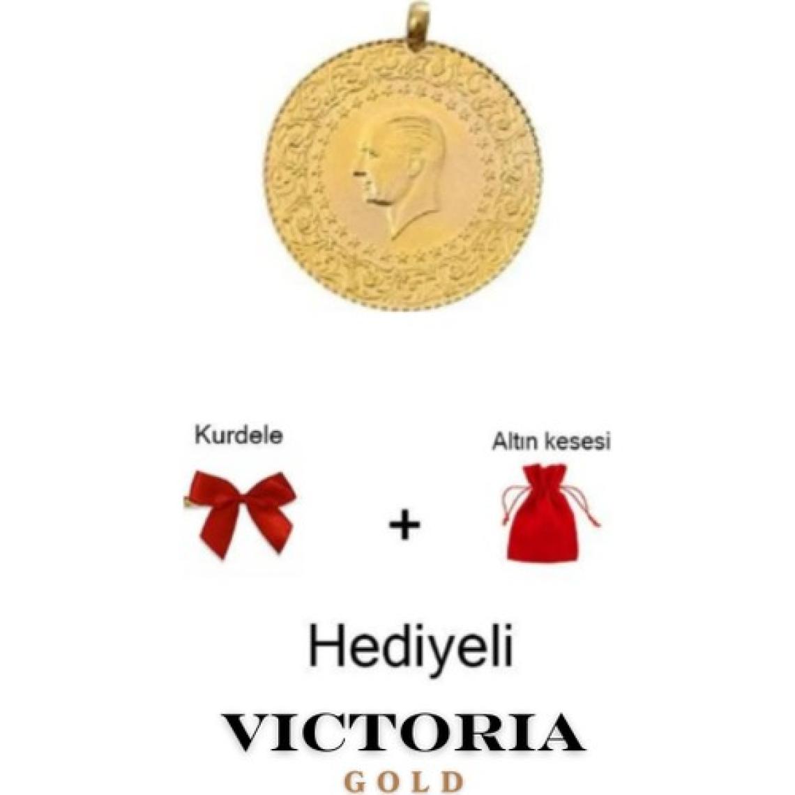Victoria Gold 1 Adet Yarım Altın -Yeni Tarihli 2025  (Kulplu)