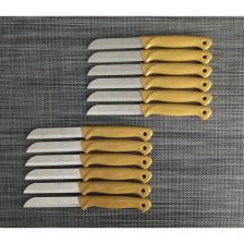 Solingen Meyve Bıçağı 12'li Simli Hardal Sarı
