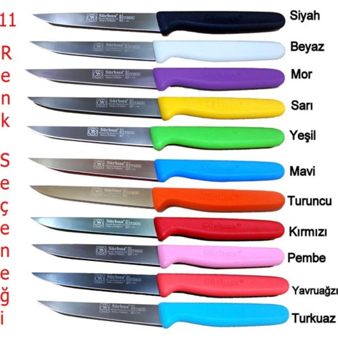 Sürbısa Sürmene 061004 Sebze Bıçağı 9.5 Cm 11 Renk Seçenekli